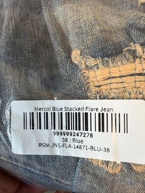 Mercol Blue Stacked Flare Jean - Blue